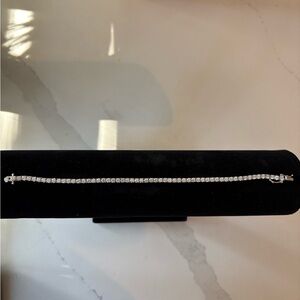 925 Silver and Moissanite Tennis Bracelet